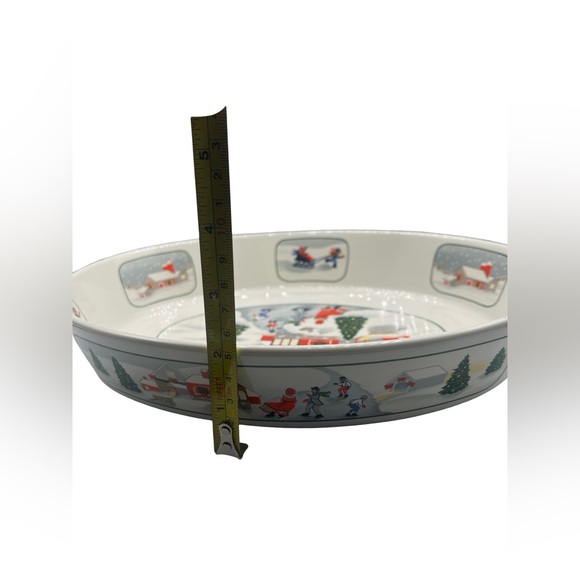 Vtg HTF Sango Joan Lutz Silent Night Baker Server Dish Ceramic Made in Japan MCM - Picture 5 of 9